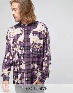 Выбеленная рубашка классического кроя Reclaimed Vintage - Фиолетовый