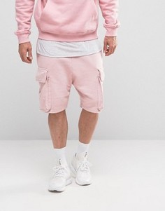 Трикотажные шорты‑карго со шнуровкой Granted - Розовый