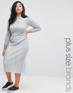 Плиссированная юбка миди Alice & You - Серебряный