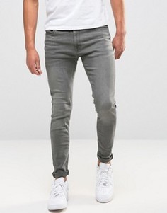 Серые выбеленные джинсы скинни Jack & Jones Intelligence - Серый