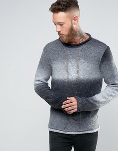 Вязаный джемпер с эффектом омбре ASOS - Серый