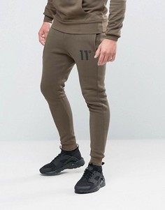 Зауженные спортивные штаны 11 Degrees - Зеленый