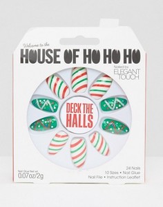 Накладные ногти House Oh Ho Ho Ho от Elegant Touch - Deck The Halls - Мульти