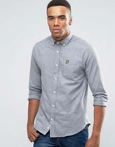 Серая фланелевая рубашка классического кроя Lyle & Scott - Серый