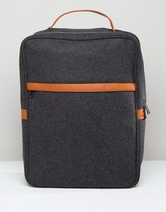 Темно-серый строгий рюкзак из мельтона ASOS - Серый