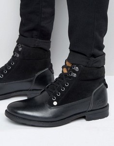 Черные кожаные ботинки на шнуровке Original Penguin - Черный