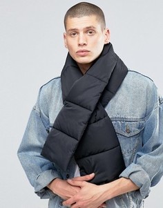 Черный стеганый шарф ASOS - Черный
