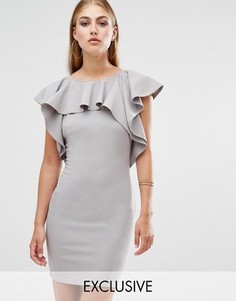 Платье мини с оборкой Missguided - Серый