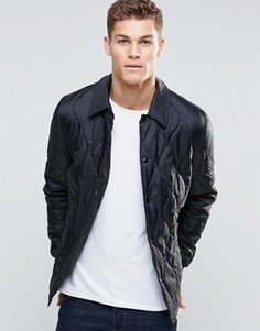 Стеганая черная куртка из ткани рипстоп ASOS - Черный
