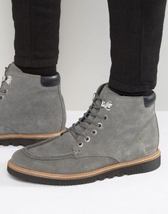 Замшевые ботинки на шнуровке Kickers Kwamie - Серый