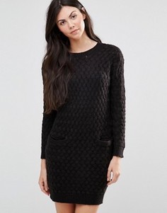 Цельнокройное платье с карманами Lavand Black - Черный