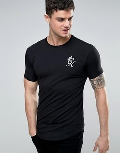 Облегающая футболка с логотипом Gym King - Черный