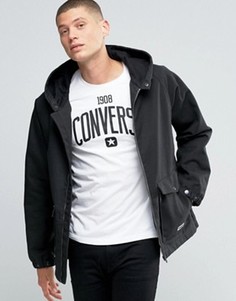 Черная куртка с капюшоном Converse 10001185-A03 - Черный