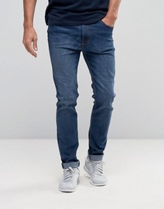 Выбеленные зауженные джинсы стретч цвета индиго Bellfield - Темно-синий