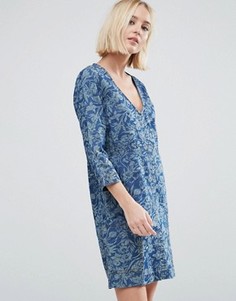 Джинсовое платье с цветочным принтом Pepe Jeans Ines - Синий