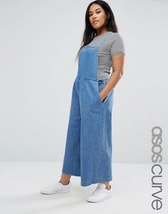 Укороченный джинсовый комбинезон ASOS CURVE - Синий