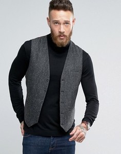 Жилет скинни с узором в ёлочку ASOS - Серый