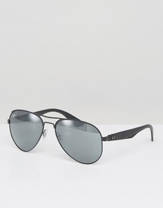 Солнцезащитные очки-авиаторы с зеркальными стеклами Ray-Ban 0RB3523 - Черный