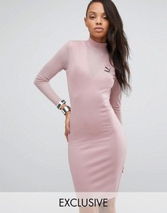Облегающее платье с сеточкой Puma эксклюзивно для ASOS - Розовый