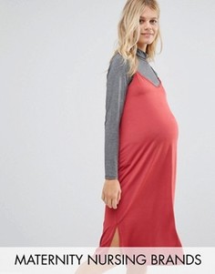 Платье-комбинация 2-в-1 для кормления Bluebelle Maternity - Красный