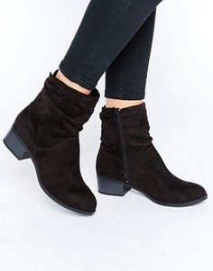 Ботинки из искусственной замши New Look - Черный