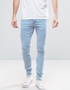 Светло-синие супероблегающие джинсы New Look - Синий