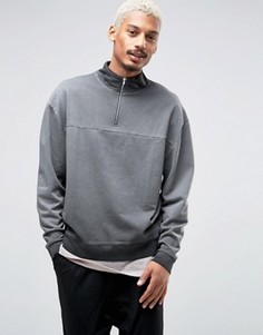 Oversize-свитшот с молнией ASOS - Серый