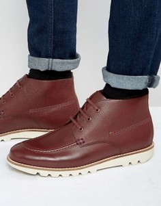Кожаные ботинки на шнуровке Kickers Kymbo Mocc - Красный