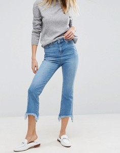 Выбеленные расклешенные джинсы укороченного кроя ASOS - Синий