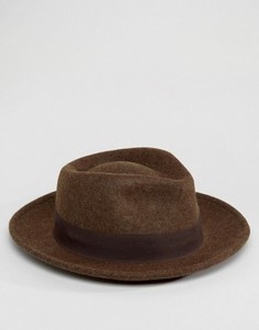 Коричневая меланжевая шляпа ASOS - Коричневый