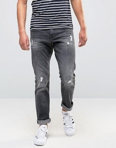 Узкие джинсы с потертостями Esprit - Серый