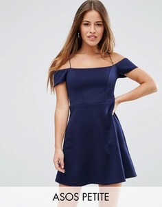 Цельнокройное платье мини ASOS PETITE - Темно-синий