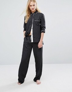 Атласная пижама DKNY - Черный