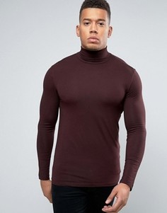 Бордовая обтягивающая водолазка New Look - Фиолетовый