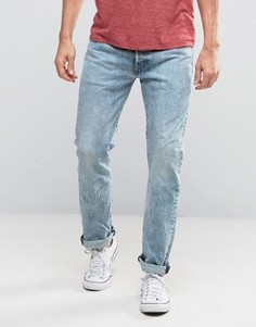 Выбеленные прямые джинсы цвета индиго Levis 501 Original - Синий