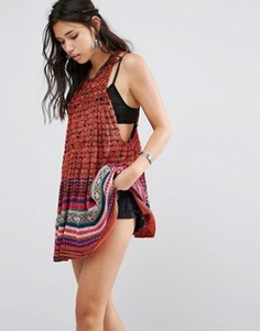 Трикотажная туника Free People Rare Hearts - Красный