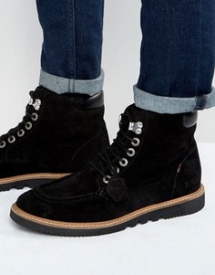 Замшевые ботинки на шнуровке Kickers Kwamie - Черный
