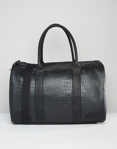 Черная сумка с эффектом крокодиловой кожи ASOS - Черный