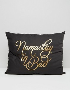 Подушка с принтом Namastay in Bed Crazy Haute - Черный