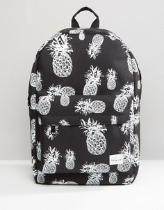 Рюкзак с принтом ананасов Spiral - Черный