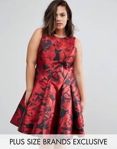 Платье с розами Coast Plus Monique - Красный