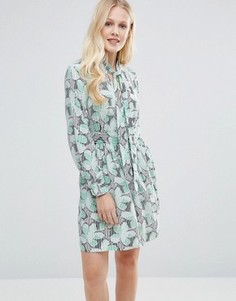 Платье с цветочным принтом и завязкой на бант Closet - Мульти