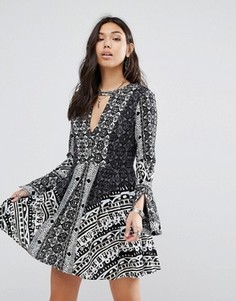 Платье мини с принтом Free People Tegan - Мульти