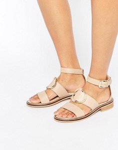 Кожаные сандалии ASOS FREENA - Бежевый