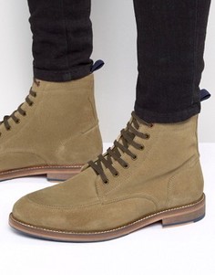 Замшевые ботинки на шнуровке ASOS - Stone