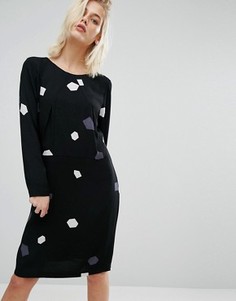 Платье с принтом Selected Femme - Черный