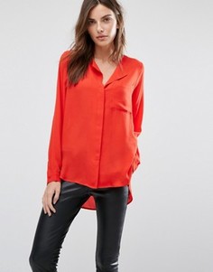 Рубашка с карманом спереди Selected - Красный