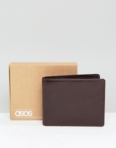 Коричневый лакированный кожаный бумажник ASOS - Коричневый