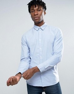 Узкая оксфордская рубашка с длинными рукавами Selected Homme - Синий
