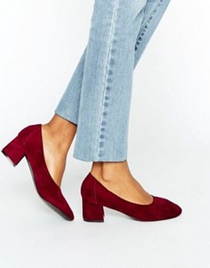 Бордовые туфли на среднем каблуке Daisy Street - Красный